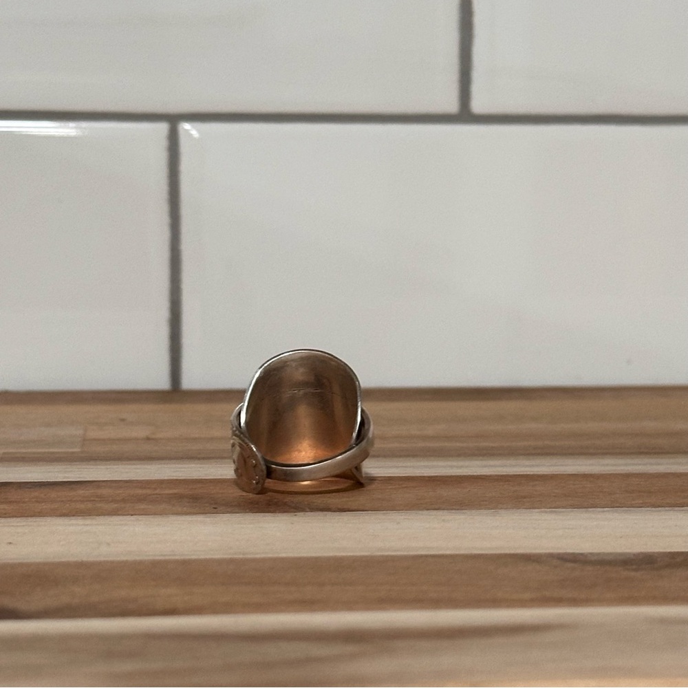 Antique Silver Spoon Wrap Ring Approximately Size… - image 3